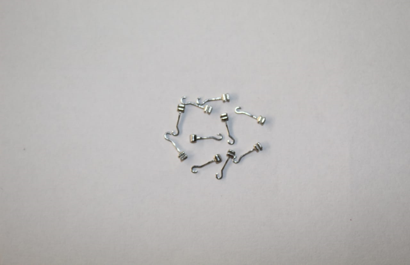 Crimpable hook J shape